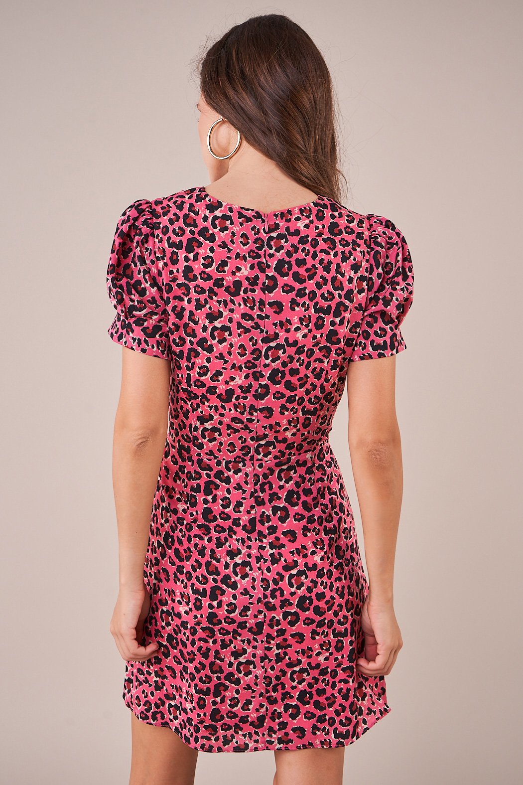 Lilian Pink Leopard Wrap Dress – Sugarlips